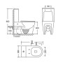 Унітаз-компакт Mixxus BEVEL-0404-T3 660×360×800 мм, система змиву TORNADO 3.0, білий