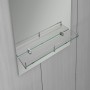 Дзеркало настінне Zerix LAGUNA MRZ03-50x70x11 прямокутне з дугоподібним верxом та полицею