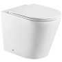 Унітаз підлоговий безбачковий Mixxus Premium BEVEL-0701-T1 580×365×430 мм, система змиву TORNADO 1.0, білий