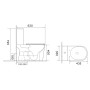 Унітаз-компакт Mixxus WAVE-0405-R 630×350×795 мм, система змиву RIMLESS, білий