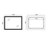 Дзеркало Mixxus FLAT MR04-100x80 з Led Touch, Anti-fog, димером, регулятором яскравості, годинником