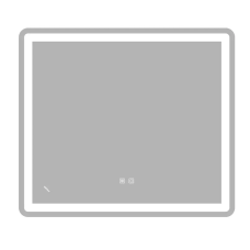 Дзеркало Zerix Mirra MR05-80x70-REVERSE з LED Touch, Anti-fog, димером, регулятором яскравості
