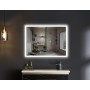 Дзеркало Mixxus FLAT MR04-100x80 з Led Touch, Anti-fog, димером, регулятором яскравості, годинником