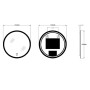 Дзеркало Zerix Solo MC02-80 з LED Touch, Anti-fog, димером, регулятором яскравості