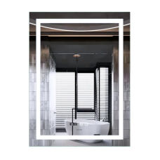 Дзеркало Mixxus Premium FLASH MR21-60x80 з Led Touch, Anti-fog, димером, регулятором яскравості, годинником