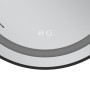 Дзеркало Mixxus Premium ELLIPSE MV05-80x70-Reverse BLACK з Led Touch, Anti-fog, димером