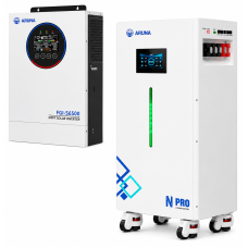 Комплект резервного живлення Aruna SOLAR FGI S6500/48, чистий синус 48 V + АКБ Aruna AN-LPB-N-PRO-48200 LiFePO4 48V 200Ah
