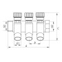 Колектор з фітингом KOER KR.1124-3 1”x3 ways