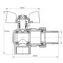 Кран з американкою кутовий KOER KR.228.W - 1