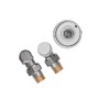 Комплект для підключення радіатора KOER SET-23 - 1/2'' кутовий з термоголовкою, клікове кріплення