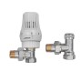 Комплект для підключення радіатора KOER SET-23 - 1/2'' кутовий з термоголовкою, клікове кріплення