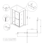 Душова кабіна без піддону KOER SR SC01-120x80x200-TR-01 прозоре скло Easy Clean 8мм, хром