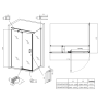 Душова кабіна без піддону KOER SR SC02-120x90x200-TR-01 прозоре скло Easy Clean 8мм, хром
