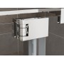 Душова кабіна без піддону KOER SR SC02-100x80x200-TR-01 прозоре скло Easy Clean 8мм, хром