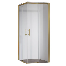 Душова кабіна без піддону KOER SR SC03-90x90x200-TR-12 прозоре скло Easy Clean 6мм, матове золото