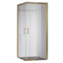Душова кабіна без піддону KOER SR SC03-90x90x200-TR-12 прозоре скло Easy Clean 6мм, матове золото