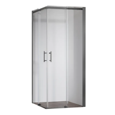 Душова кабіна без піддону KOER SR SC03-90x90x200-TR-07 прозоре скло Easy Clean 6мм, графіт