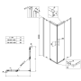 Душова кабіна без піддону KOER SR SC03-90x90x200-TR-07 прозоре скло Easy Clean 6мм, графіт
