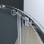 Душова кабіна без піддону KOER SR SC04-100x100x195-TR-01 прозоре скло Easy Clean 5мм, хром