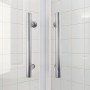 Душова кабіна без піддону KOER SR SC04-100x100x195-TR-01 прозоре скло Easy Clean 5мм, хром