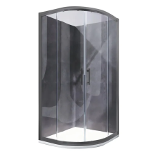 Душова кабіна без піддону KOER SR SC04-90x90x195-TR-07 прозоре скло Easy Clean 5мм, графіт