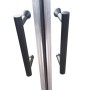 Душова кабіна без піддону KOER SR SC04-90x90x195-TR-07 прозоре скло Easy Clean 5мм, графіт