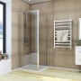 Душова кабіна без піддону KOER SR SC05-90x90x195-TR-01 прозоре скло Easy Clean 6мм, хром