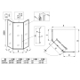Душова кабіна без піддону KOER SR SC06-90x90x200-TR-01 прозоре скло Easy Clean 8мм, хром