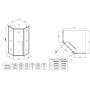 Душова кабіна без піддону KOER SR SC06-90x90x200-TR-01 прозоре скло Easy Clean 8мм, хром