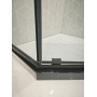 Душова кабіна без піддону KOER SR SC06-90x90x200-TR-07 прозоре скло Easy Clean 8мм, графіт