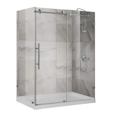 Душова кабіна без піддону KOER SR SC07-120x90x200-TR-01 прозоре скло Easy Clean 8мм, хром
