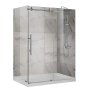 Душова кабіна без піддону KOER SR SC07-120x90x200-TR-01 прозоре скло Easy Clean 8мм, хром