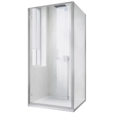 Душова кабіна без піддону KOER SR SC08-90x90x200-TR-01 прозоре скло Easy Clean 6мм, хром