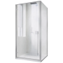 Душова кабіна без піддону KOER SR SC08-90x90x200-TR-01 прозоре скло Easy Clean 6мм, хром