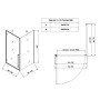 Душова кабіна без піддону KOER SR SC08-90x90x200-TR-01 прозоре скло Easy Clean 6мм, хром