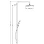 Душова колона зі змішувачем KOER KB-56030-07, 3 функції (Колір графіт)