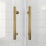 Душова кабіна без піддону KOER SR SC04-90x90x195-TR-12 прозоре скло Easy Clean 5мм Матове золото