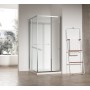 Душова кабіна без піддону KOER SR SC09-90x90x200-L-TR-01 прозоре скло Easy Clean 6мм Хром