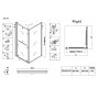 Душова кабіна без піддону KOER SR SC09-90x90x200-R-TR-01 прозоре скло Easy Clean 6мм Хром