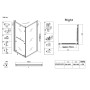 Душова кабіна без піддону KOER SR SC09-90x90x200-R-TR-07 прозоре скло Easy Clean 6мм Графіт