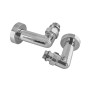 Комплект кранів для рушникосушки кутовий KOER KR.SET.550 - M1/2''xM1/2'' запірний, хромований