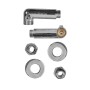 Комплект кранів для рушникосушки кутовий KOER KR.SET.550 - M1/2''xM1/2'' запірний, хромований