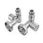 Комплект кранів для рушникосушки кутовий KOER KR.SET.551 - M1/2''xM1/2'' під ТЕН хромований