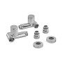 Комплект кранів для рушникосушки кутовий KOER KR.SET.551 - M1/2''xM1/2'' під ТЕН хромований