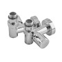 Комплект кранів для рушникосушки кутовий KOER KR.SET.551 - M1/2''xM1/2'' під ТЕН хромований