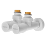 Комплект кранів для рушникосушки кутовий KOER KR.SET.534 WHITE - M1/2''xM1/2'' подовжений