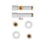 Комплект кранів для рушникосушки кутовий KOER KR.SET.534 WHITE - M1/2''xM1/2'' подовжений