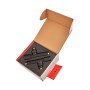 Комплект кранів для рушникосушки кутовий KOER KR.SET.535 BLACK - M1/2''xM1/2'' подовжений