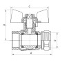 Кран кульовий Waterpro Wing 20x3/4F