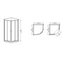 Душова кабіна без піддону Mixxus Premium DIVERSE SC01-90x90x195-TR Chrome прозоре скло 5мм
